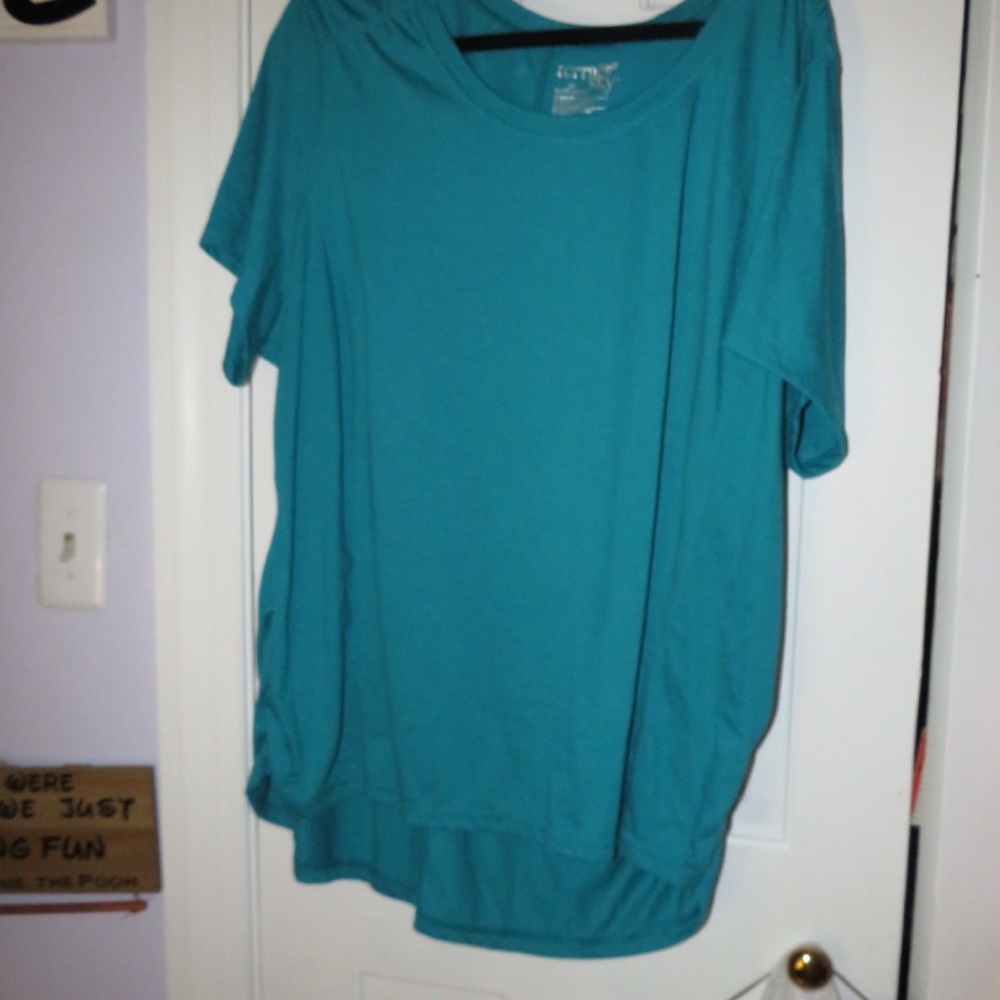 Terra & Sky Teal Short Sleeve Top